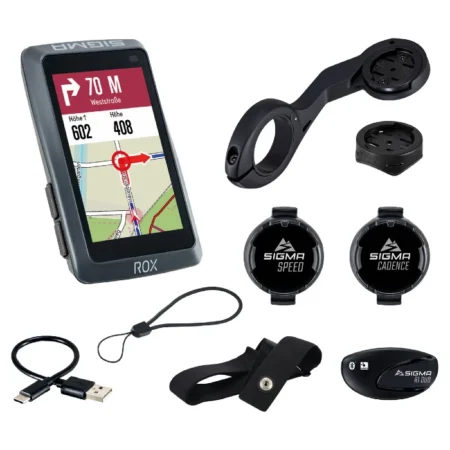 SIGMA GPS Compteur Vélo - ROX 12.1 EVO - Sensor Set - night grey